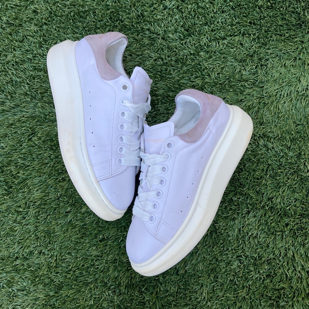 Alexander McQueen Oversized Platform White Pink